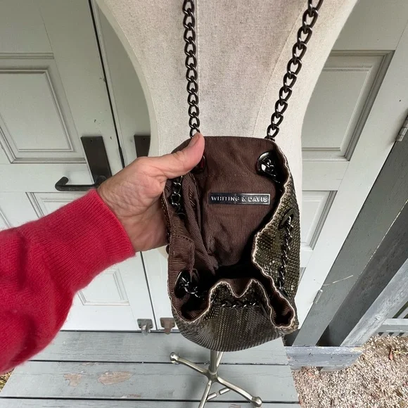 Whiting & Davis Metallic Crossbody Bag - Picture 3 of 7